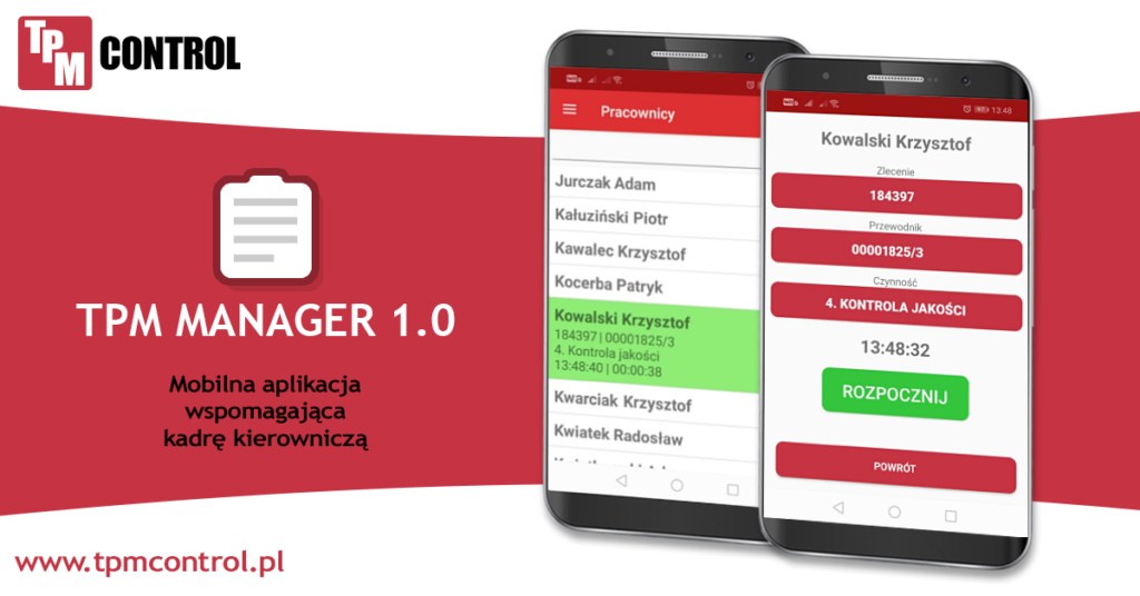 aplikacja mobilna TPM Manager